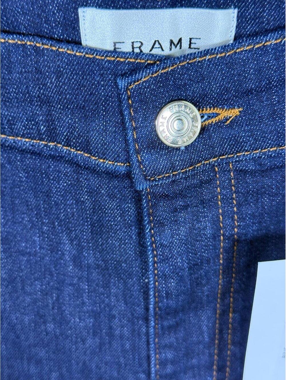 NWT FRAME Le Slim Palazzo Jeans Size 30 High Rise Wide Leg Dark Rinse MSRP $298 - Picture 3 of 8